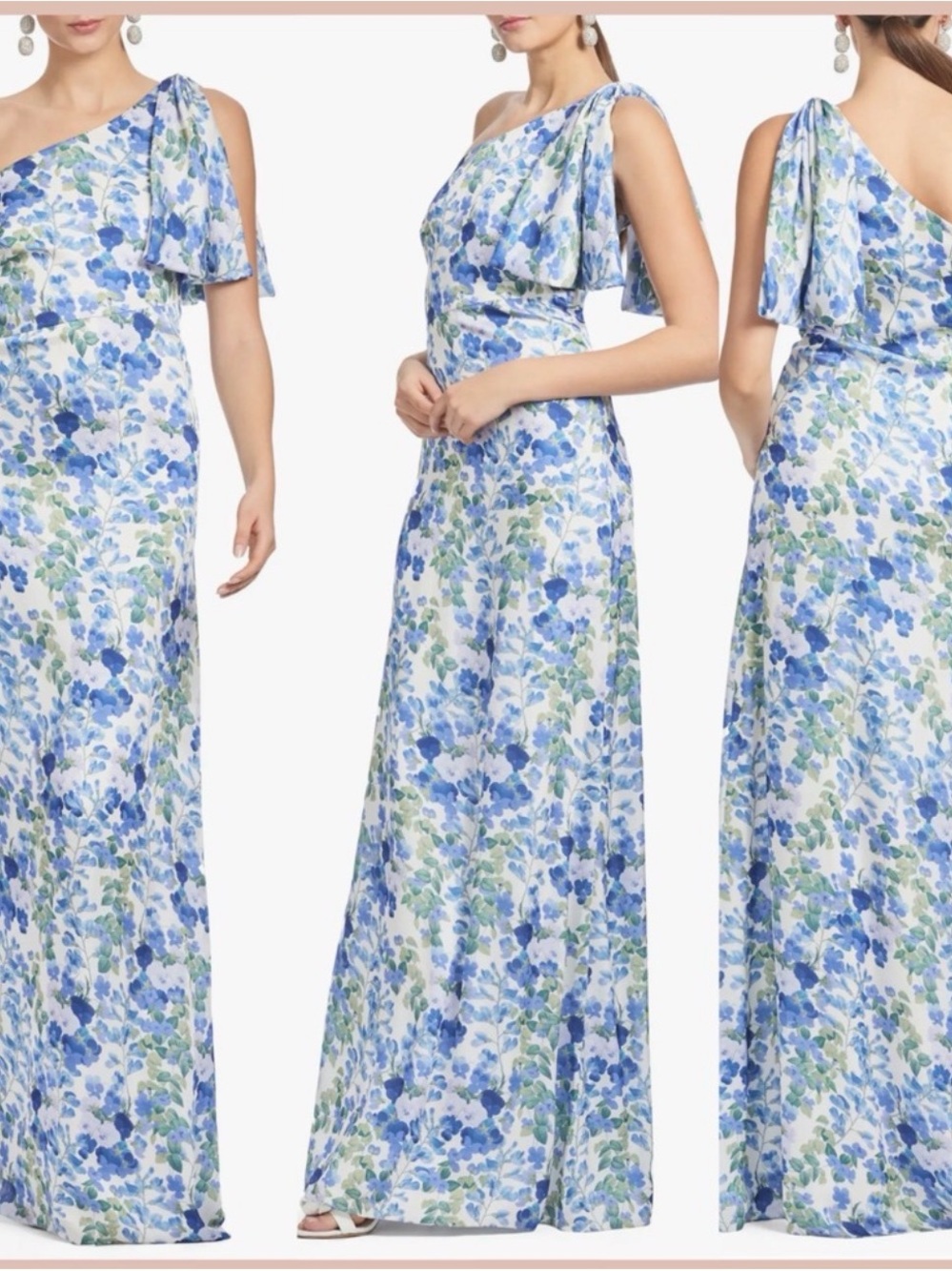 New Sachin & Babi One Shoulder Gown